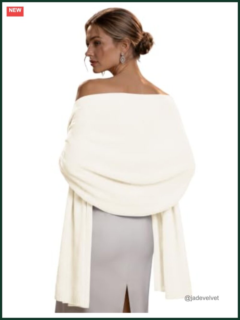 Elegant Wool Blend Pashmina Wrap Shawl, Extra Large 79" Scarf for Women